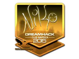 Sticker NiKo (Gold) | Cluj-Napoca 2015 - Preço e onde comprar no CS2