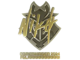 Sticker NiKo (Gold) | Copenhagen 2024 - Preço e onde comprar no CS2