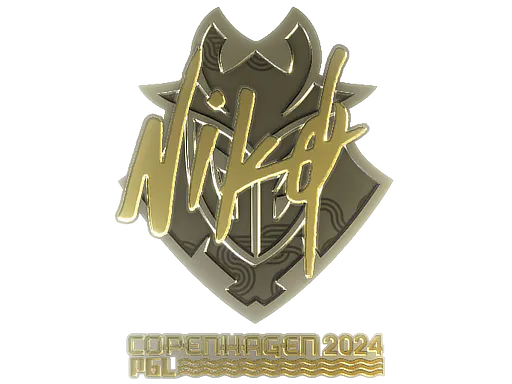 Sticker NiKo (Gold) | Copenhagen 2024 - Preço e onde comprar no CS2