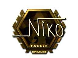 Sticker NiKo (Gold) | London 2018 - Preço e onde comprar no CS2