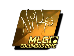 Sticker NiKo (Gold) | MLG Columbus 2016 - Preço e onde comprar no CS2