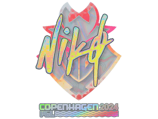 Sticker NiKo (Holo) | Copenhagen 2024 - Preço e onde comprar no CS2