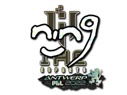 Sticker nin9 (Glitter) | Antwerp 2022 - Preço e onde comprar no CS2