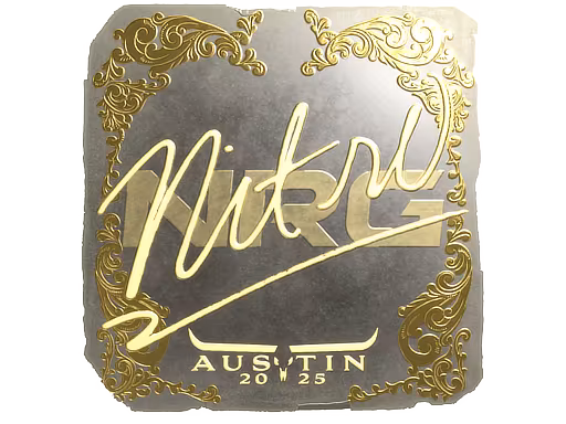 Sticker nitr0 (Gold) | Austin 2025 - Preço e onde comprar no CS2