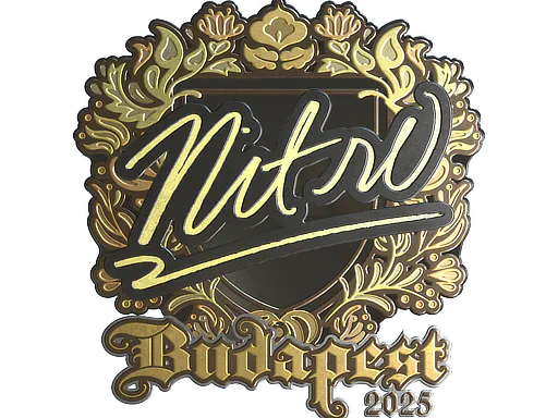 Sticker nitr0 (Gold) | Budapest 2025 - Preço e onde comprar no CS2
