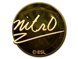 Sticker nitr0 (Gold) | Katowice 2019 - Preço e onde comprar no CS2