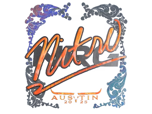 Sticker nitr0 (Holo) | Austin 2025 - Preço e onde comprar no CS2