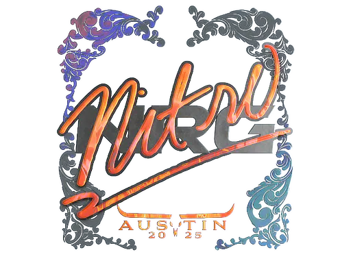 Sticker nitr0 (Holo) | Austin 2025 - Preço e onde comprar no CS2