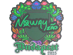 Sticker noway (Embroidered) | Budapest 2025 - Preço e onde comprar no CS2