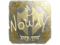 Sticker noway (Gold) | Austin 2025 - Preço e onde comprar no CS2