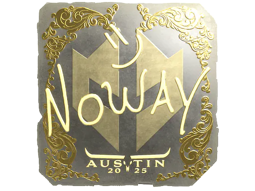 Sticker noway (Gold) | Austin 2025 - Preço e onde comprar no CS2