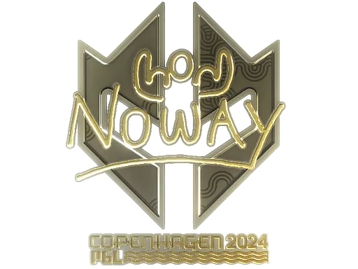 Sticker noway (Gold) | Copenhagen 2024 - Preço e onde comprar no CS2