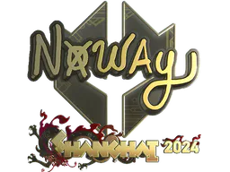 Sticker noway (Gold) | Shanghai 2024 - Preço e onde comprar no CS2