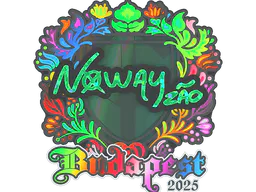 Sticker noway (Holo) | Budapest 2025 - Preço e onde comprar no CS2