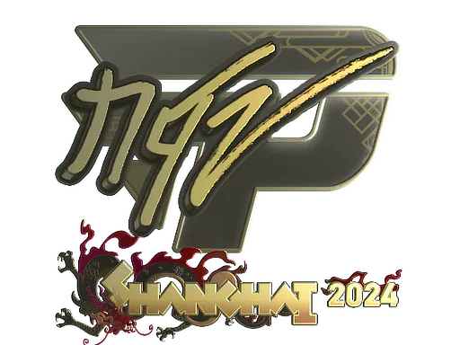 Sticker NQZ (Gold) | Shanghai 2024 - Preço e onde comprar no CS2