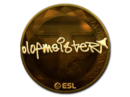 Sticker olofmeister (Gold) | Katowice 2019 - Preço e onde comprar no CS2