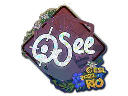 Sticker oSee (Glitter) | Rio 2022 - Preço e onde comprar no CS2