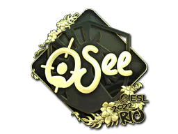 Sticker oSee (Gold) | Rio 2022 - Preço e onde comprar no CS2