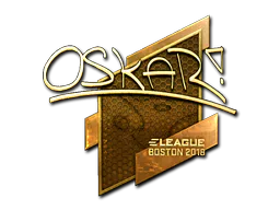Sticker oskar (Gold) | Boston 2018 - Preço e onde comprar no CS2