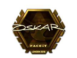 Sticker oskar (Gold) | London 2018 - Preço e onde comprar no CS2