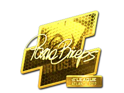 Sticker pashaBiceps (Gold) | Atlanta 2017 - Preço e onde comprar no CS2