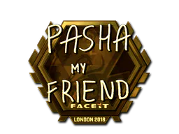 Sticker pashaBiceps (Gold) | London 2018 - Preço e onde comprar no CS2