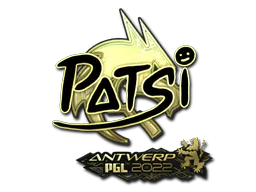 Sticker Patsi (Gold) | Antwerp 2022 - Preço e onde comprar no CS2