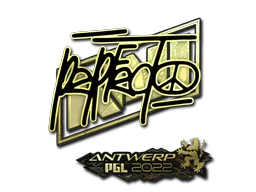 Sticker Perfecto (Gold) | Antwerp 2022 - Preço e onde comprar no CS2