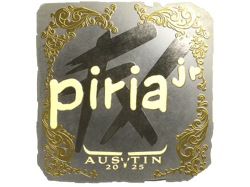 Sticker piriajr (Gold) | Austin 2025 - Preço e onde comprar no CS2