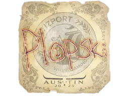 Sticker Plopski | Austin 2025 - Preço e onde comprar no CS2