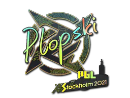 Sticker Plopski (Holo) | Stockholm 2021 - Preço e onde comprar no CS2