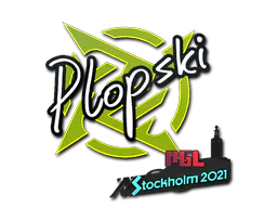 Sticker Plopski | Stockholm 2021 - Preço e onde comprar no CS2