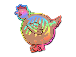 Sticker Poorly Drawn Chicken (Holo) - Preço e onde comprar no CS2