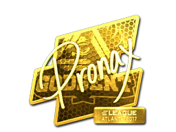 Sticker pronax (Gold) | Atlanta 2017 - Preço e onde comprar no CS2