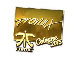 Sticker pronax (Gold) | Cologne 2015 - Preço e onde comprar no CS2