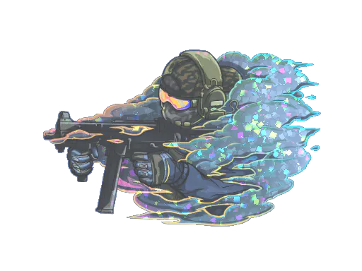 Sticker Pushing Smokes (Glitter) - Preço e onde comprar no CS2