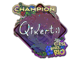 Sticker qikert (Glitter, Champion) | Rio 2022 - Preço e onde comprar no CS2