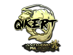Sticker qikert (Gold) | Antwerp 2022 - Preço e onde comprar no CS2