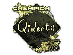 Sticker qikert (Gold, Champion) | Rio 2022 - Preço e onde comprar no CS2