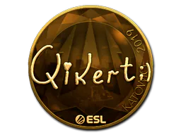 Sticker qikert (Gold) | Katowice 2019 - Preço e onde comprar no CS2