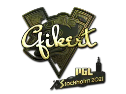 Sticker Qikert (Gold) | Stockholm 2021 - Preço e onde comprar no CS2