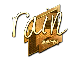 Sticker rain (Gold) | Boston 2018 - Preço e onde comprar no CS2