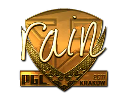 Sticker rain (Gold) | Krakow 2017 - Preço e onde comprar no CS2