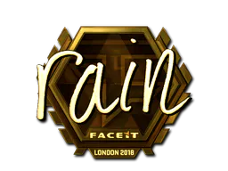 Sticker rain (Gold) | London 2018 - Preço e onde comprar no CS2