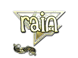 Sticker rain (Gold) | Paris 2023 - Preço e onde comprar no CS2
