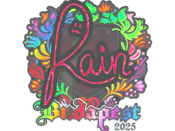 Sticker rain (Holo) | Budapest 2025 - Preço e onde comprar no CS2