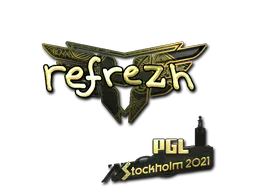 Sticker refrezh (Gold) | Stockholm 2021 - Preço e onde comprar no CS2
