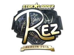 Sticker REZ (Gold) | Berlin 2019 - Preço e onde comprar no CS2