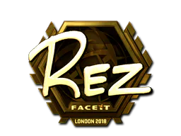 Sticker REZ (Gold) | London 2018 - Preço e onde comprar no CS2