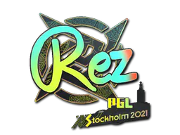 Sticker REZ (Holo) | Stockholm 2021 - Preço e onde comprar no CS2